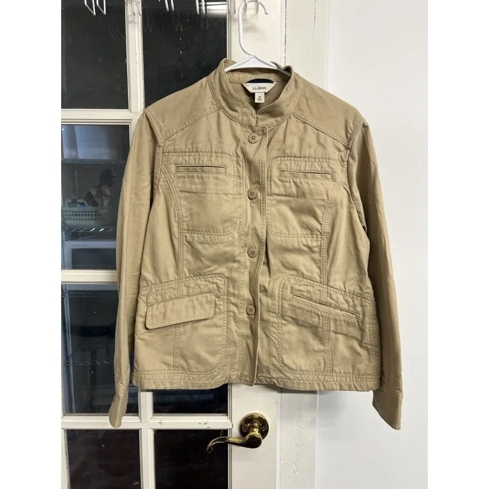 Vtg 90s LL Bean Woman’s‎ Medium Canvas Full Zip Field Chore Trucker Barn Jacket